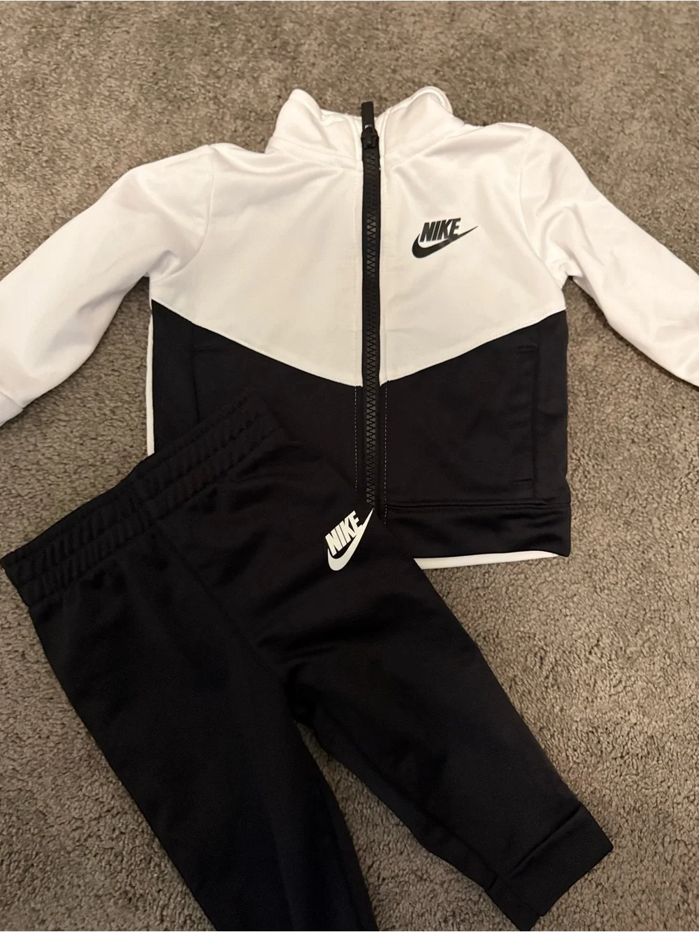 Nike Black and White Kids Track Jacket & Pants
